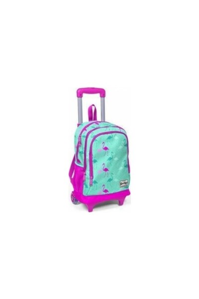 Yaygan Çanta Coral High Large Size Flamingo Patterned Squeegee Backpack - 23131