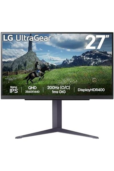 LG 27” UltraGear 27-inch QHD (2560x1440) Nano IPS, 1ms (GtG), (O/C 200Hz)