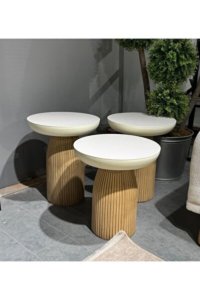 BRBSTORE ÜÇLÜ BOHEM MANTAR SEHPA