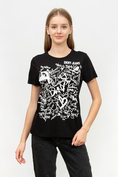 Dkny Kadın Bisiklet Yaka T-Shirt Çok Renkli