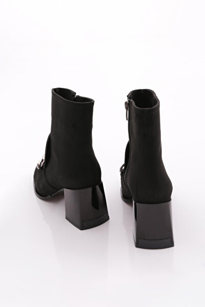 DGN Kadın Topuklu Bot Siyah Süet 85121033