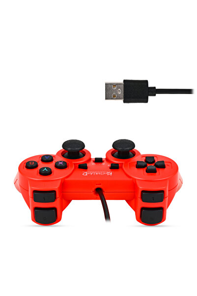Kontorland Kablolu PC Gamepad – D-Input & X-Input Destekli Çift Titreşimli USB Oyun Kolu