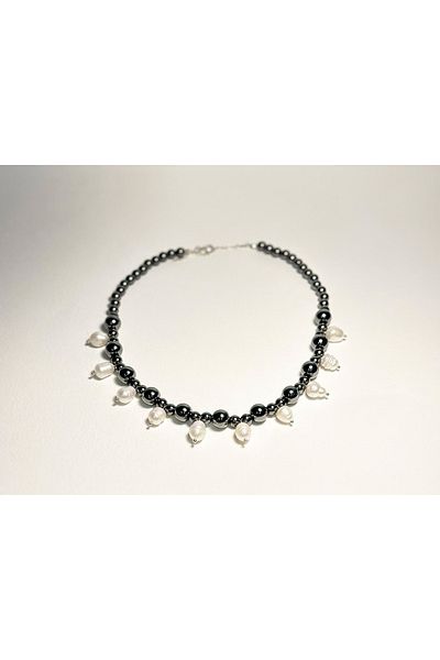 Skygo Pearl Hematite Necklace