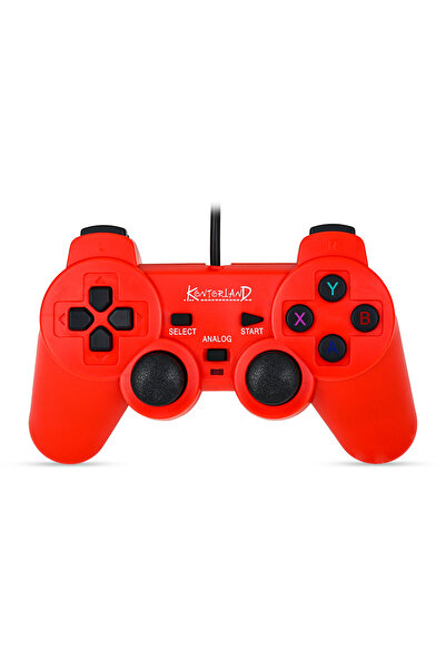 Kontorland Kablolu PC Gamepad – D-Input & X-Input Destekli Çift Titreşimli USB Oyun Kolu