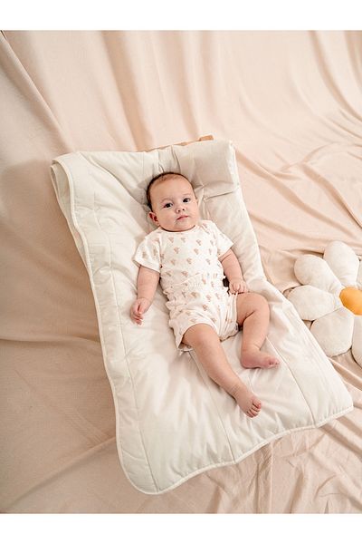 Kidaxi Jacquard Printed Baby Snapback Bodysuit and Shorts Set – 3-24 Months
