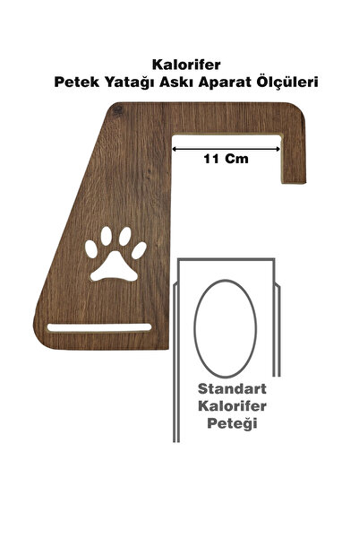SENNEDİLERSEN Kalorifer Petek Radyatör Yatağı Kedi Peluş Kalorifer Yatağı (Kolay Montaj Geçmeli Sistem)