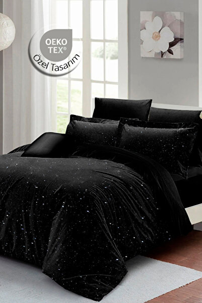 MonoHome طقم غطاء لحاف مزدوج من الساتان القطني ثلاثي الأبعاد من ستارلي نايت