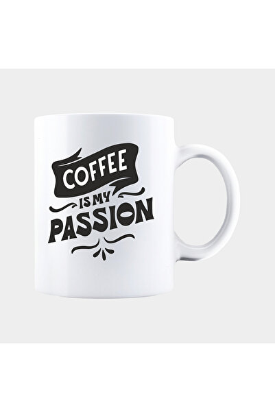 OEM Εξατομικευμένη λευκή κούπα COFFEE IS MY PASSION, INOVATIX®. 330 ml