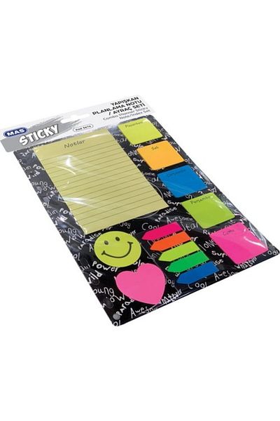 Mas Combo Adhesive Note Paper Hourly Plan Set 18 Sheets