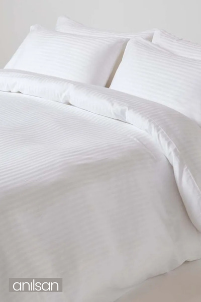 Anılsan Striped Satin Fitted Sheet Single/Double 83Tel