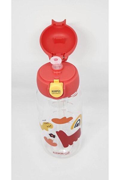 Gıpta Lockable Tritan Water Bottle with Straw 600ml Red, in Box
