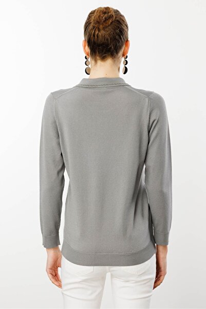 Desen Triko Γυναικεία Πόλο Κέντημα Καλοκαιρινή Πλεκτή Μπλούζα Καπνιστή