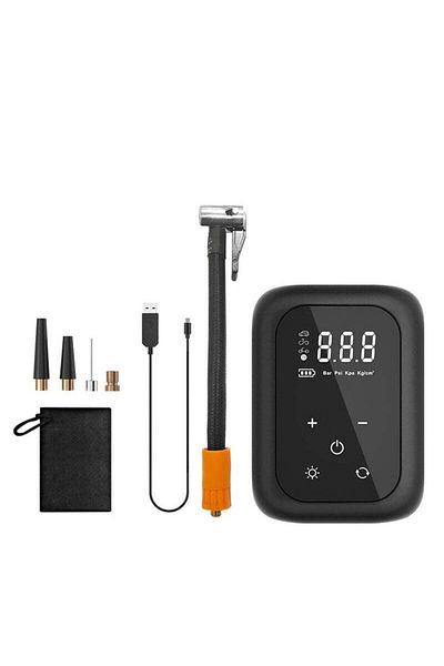COOYA Tyre Inflator, Portable, Rechargeable, With Accurate Lcd Digital Pressure Gauge, For Car, Motorbike