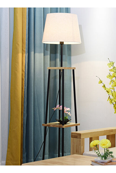 sharpdo Adjustable 2-Color Light Vertical Floor Lamp with Storage Rack, Suitable for Living Room, Bedroom