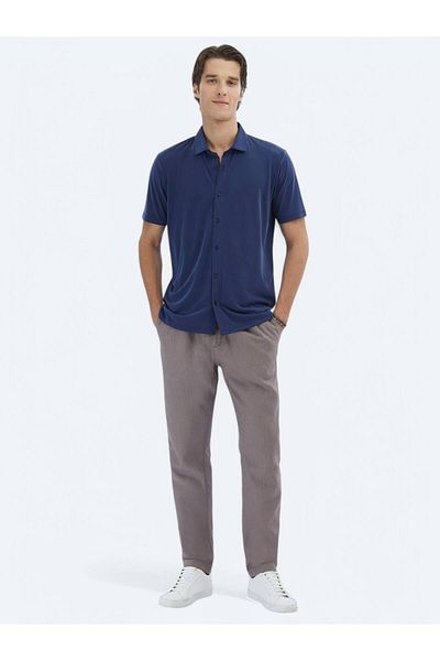 Kip Πουκάμισο Indigo Δίχρωμο Regular Fit Casual