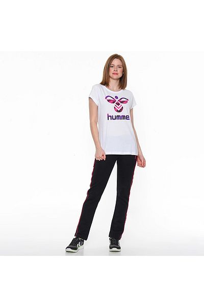 hummel Γυναικείο μπλουζάκι Triana με λευκό εμπριμέ με λαιμόκοψη