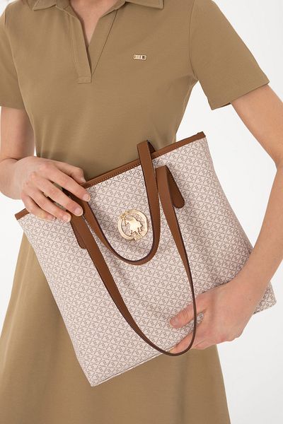 U.S. Polo Assn. Women's Beige Shoulder Bag 50311446-Vr011