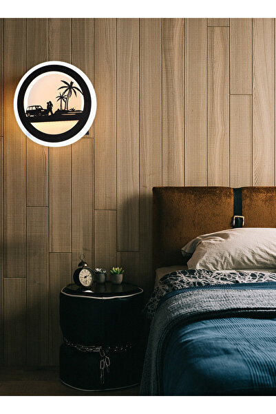 sharpdo LED Wall Lamp For Bedroom and Living Room Can Be Dimmed In Three Colors 30*30CM