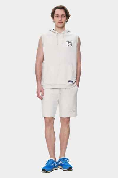 UCLA HEWITT Кістковий колір вишивка без рукавів оверсайз чоловічий світшот