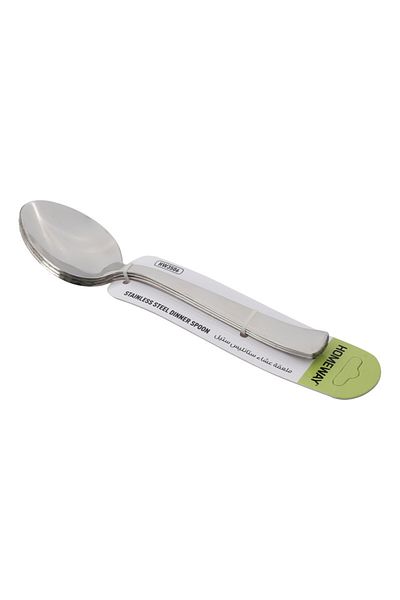 CLIKON Homeway Stainless Steel 3-Piece Dinner Spoon Set – 185mm, Durable and Stylish Flatware
