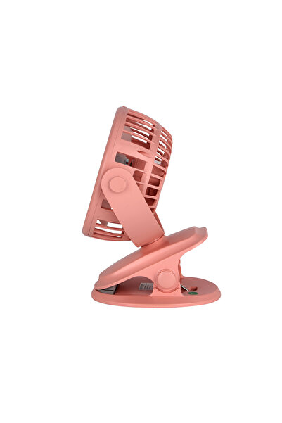 KRYPTON 5" Rechargeable Mini Fan With Led Light, 3 Speeds, 1500mah Battery, For Home & Office