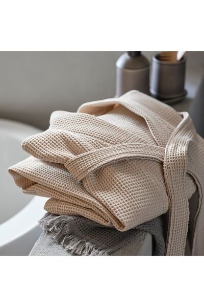 IKEA BJÄLVEN Bath robe, beige, L/XL