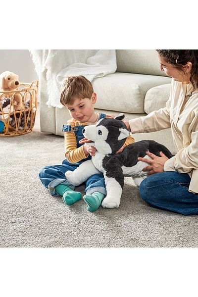 IKEA LIVLIG Soft toy, dog/siberian husky, 57 cm