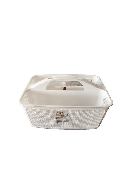 Bee Home Μεγάλος οργανωτής απορρυπαντικού 3 θέσεων Jute & 22x32x14 (h) cm