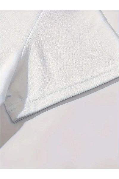 mercoledi Tricou oversize damă casual - decolteu în V, imprimat