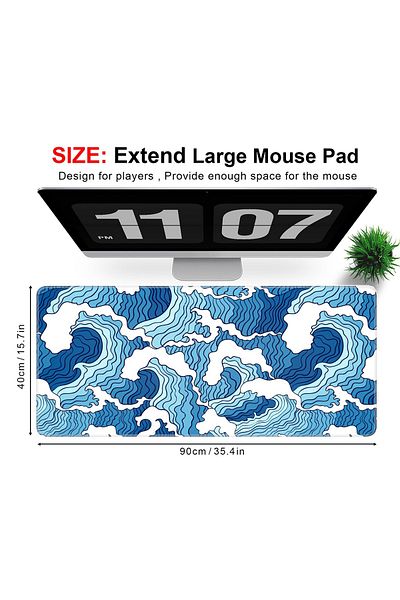 FlashHawk Large Mouse Pad 900*400mm Size,Anti-Skid Gaming Mouse Pad Office Desk Mat Desk Pad