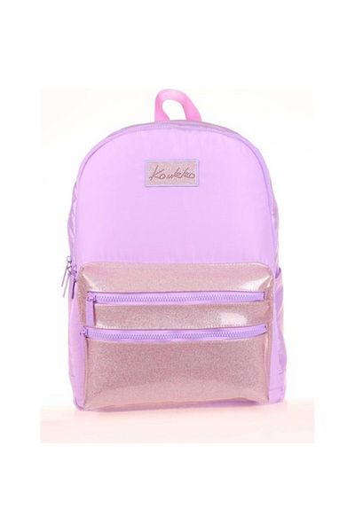 KAUKKO Magic Dreams - Rucsac din piele neagră și liliac