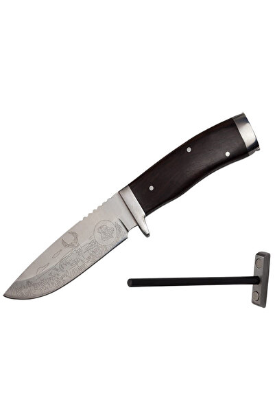 Depox Lovecký nôž IdeallStore, Hunter Swish, nehrdzavejúca oceľ, 22,5 cm, hne...
