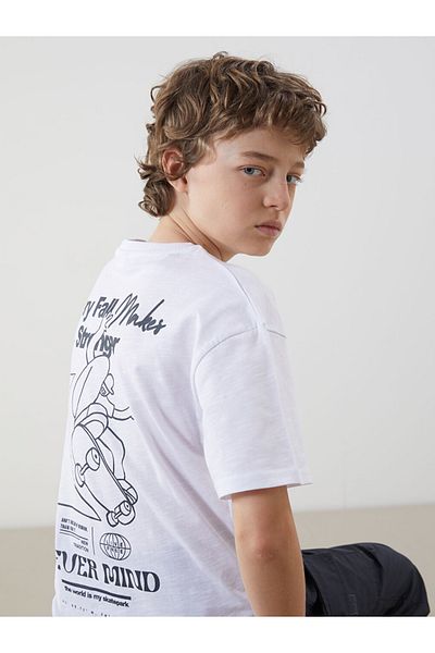 LC Waikiki Ανδρικό μπλουζάκι Shining Store New Season White Crew Neck
