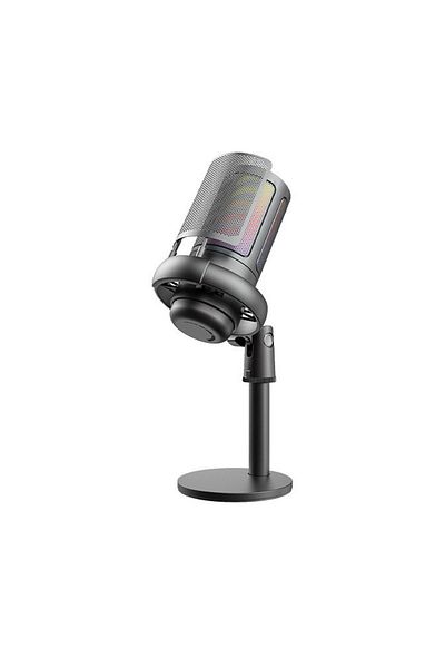 FlashHawk RGB Gaming Microphone for PC/PS5 with Volume Controlling, Pop Filter