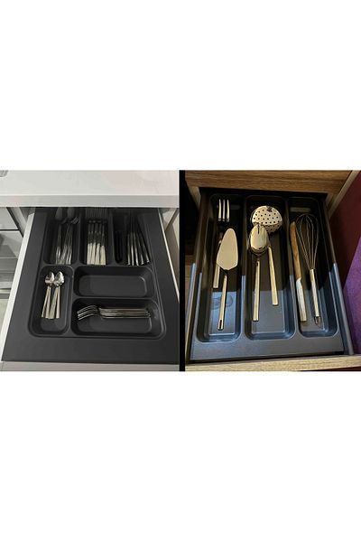almital mobilya aksesuarları furniture accessories 37x49 εκ. Σετ μαχαιροπήρουνων και κουταλιών από ανθρακί 2 τεμαχίων (ΜΠΟΡΕΙ ΝΑ ΚΟΠΕΙ έως 32Χ40 ΕΚΑΤΟΜΜΥΡΙΑ)