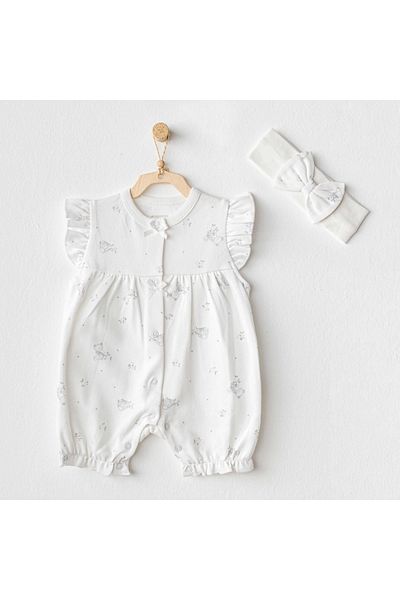 andywawa Ac25632 Cuddly Bunny Bear Jumpsuit Suit Ecru