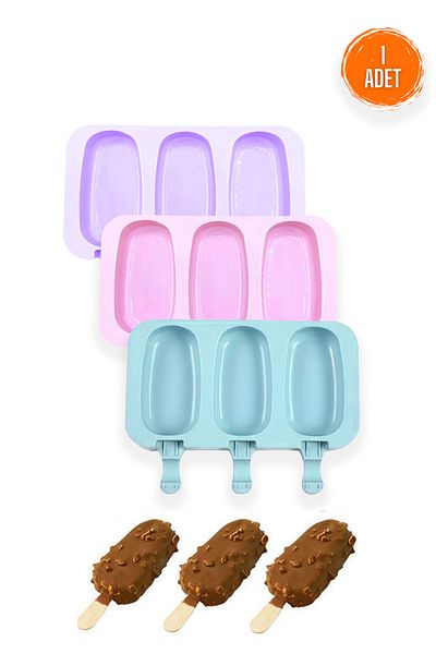 Beatitude Silicone Ice Cream Mold 1 Piece Magnum Ice Cream Dish Ice Mold Elastic Chocolate Pastry Bakery Molds