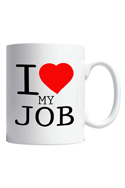 OEM Εξατομικευμένη λευκή κούπα "λατρεύω τη δουλειά μου", INOVATIX®. 330 ml