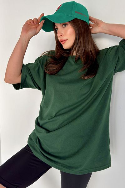 Trendseninle Tricou oversize Nefti de culoare uni pentru femei