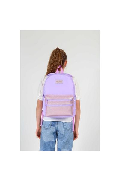 KAUKKO Magic Dreams - Rucsac din piele neagră și liliac