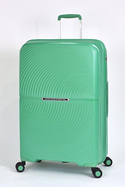 United Colors of Benetton Benetton Büyük Boy %100 Polipropilen Valiz Yeşil Bn...