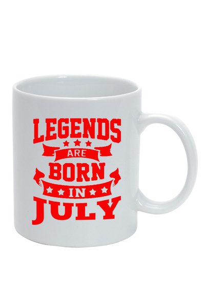 OEM Cana albă personalizată Legend se naște în iulie 77, INOVATIX®. 330 ml