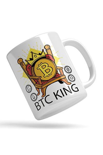 OEM Cana albă personalizată „Tron Bitcoin”, INOVATIX®. 330 ml