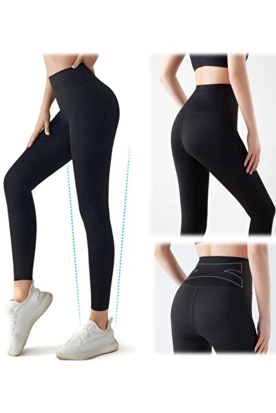 Belvü Belvü Sırt Destekli Sıkılaştırıcı Siyah Tayt - 201
