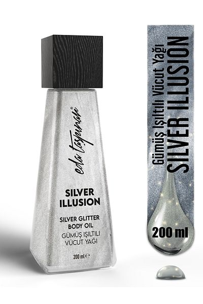 Eda Taşpınar Silver Illusion Glitter Body Oil - 200 ml (EGX90)