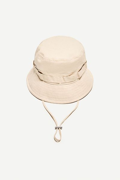 Bershka Faded-effect bucket hat