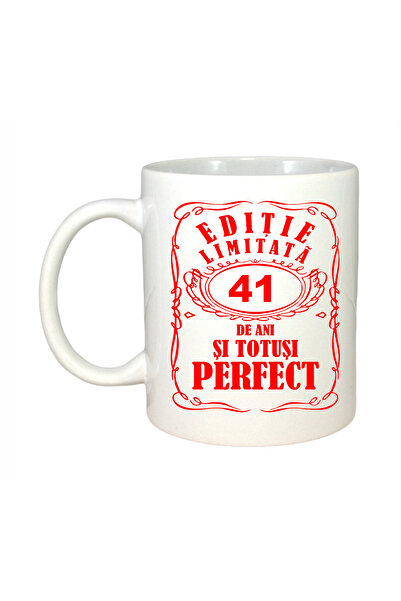 OEM Cana albă personalizată, Ediție Limitată 41 ani, INOVATIX®. 330 ml