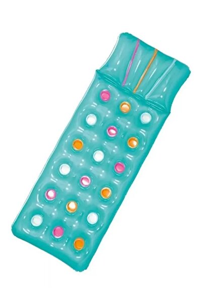 BESTWAY Su Yeşili Renkli Dik Yastıklı Bardaklı Havuz Ve Deniz Yatağı 188x71cm