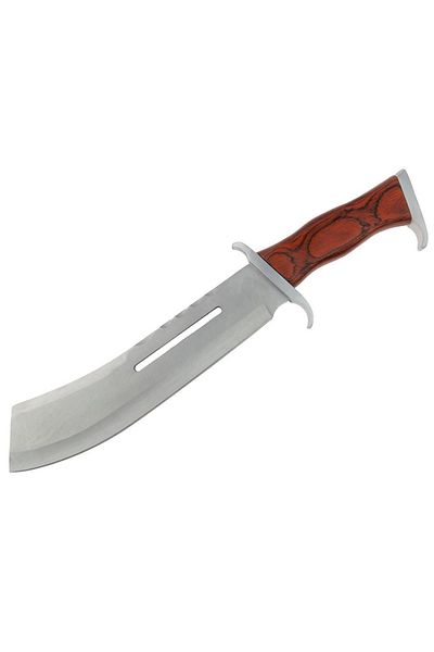 Depox Macetă de vânătoare IdeallStore®, Last Blood, 40 cm, oțel inoxidabil, maro, husă de piele inclusă