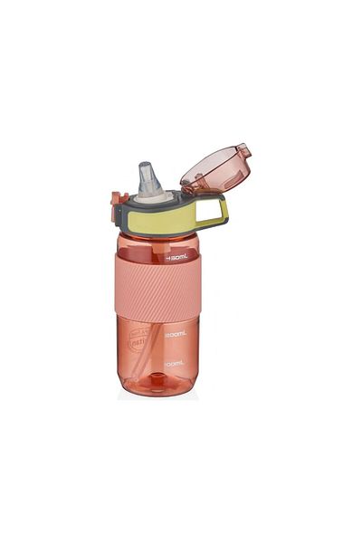 Vagonlife Tkk 500 ml - Tritan Water Bottle with Pink Silicone Straw